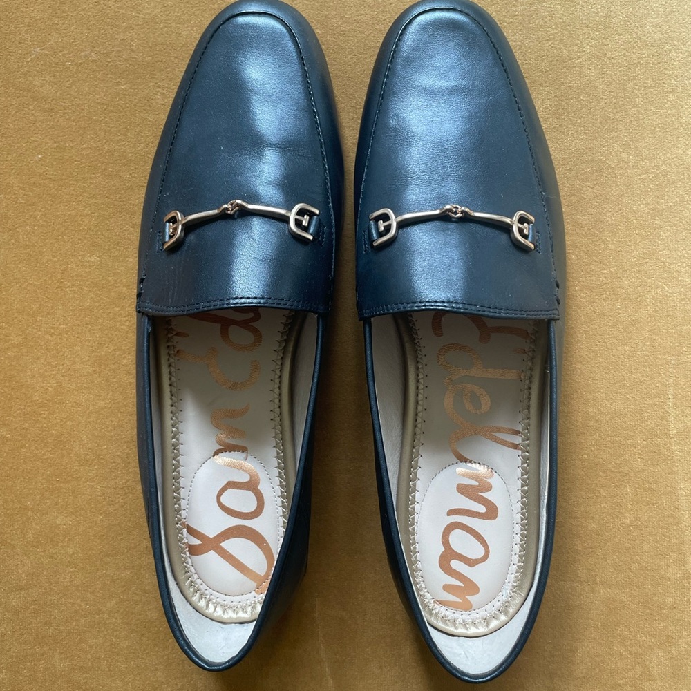 Sam Edelman Black Loafers with Horsebit Detail